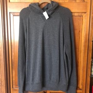 NWT- GAP Dark Grey Hooded Pullover Sweater